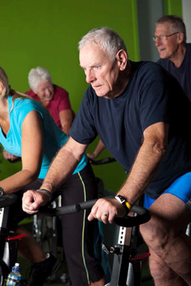 man on exercise machine